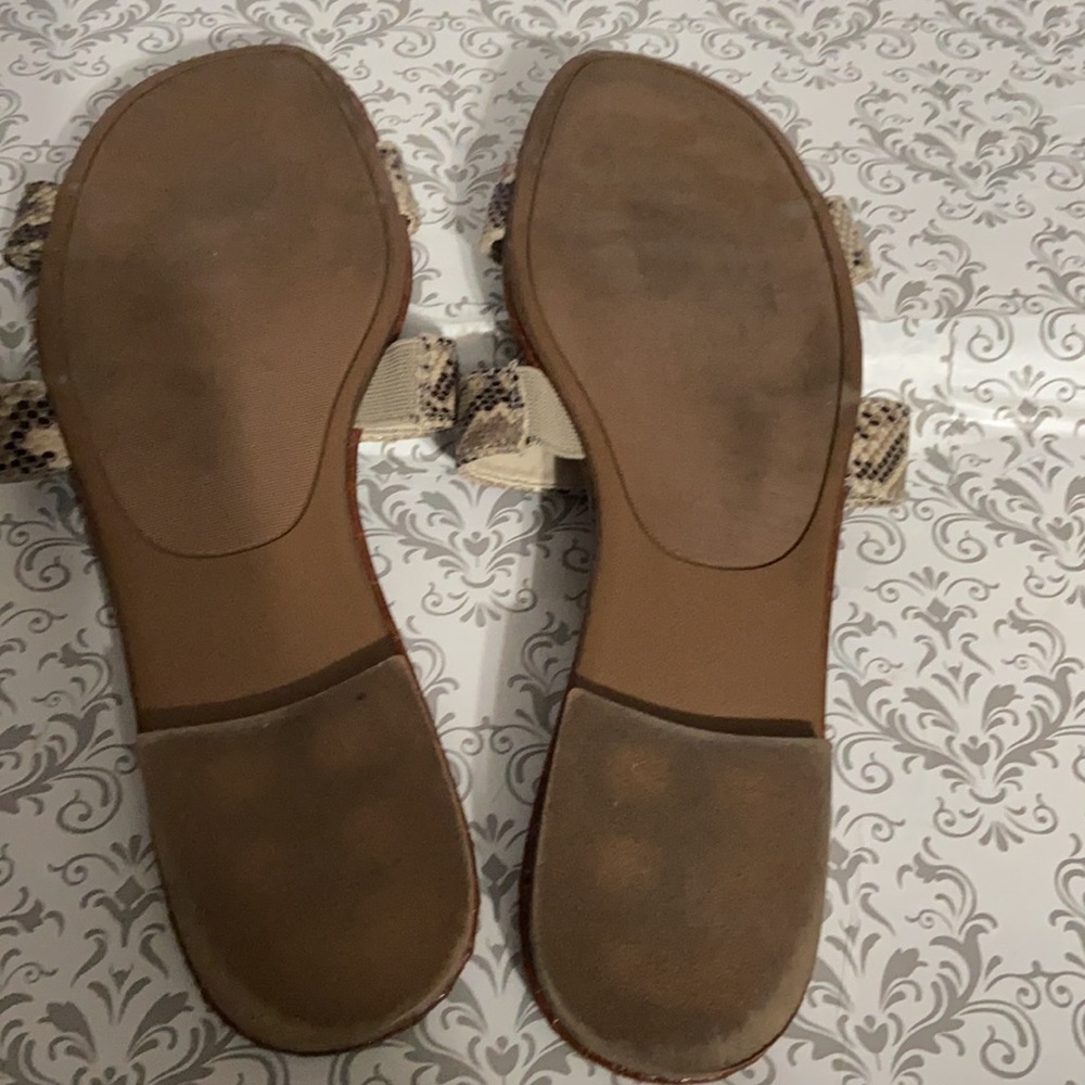 Rampage studded ,snake print flat saldals, size 10 - Picture 3 of 5